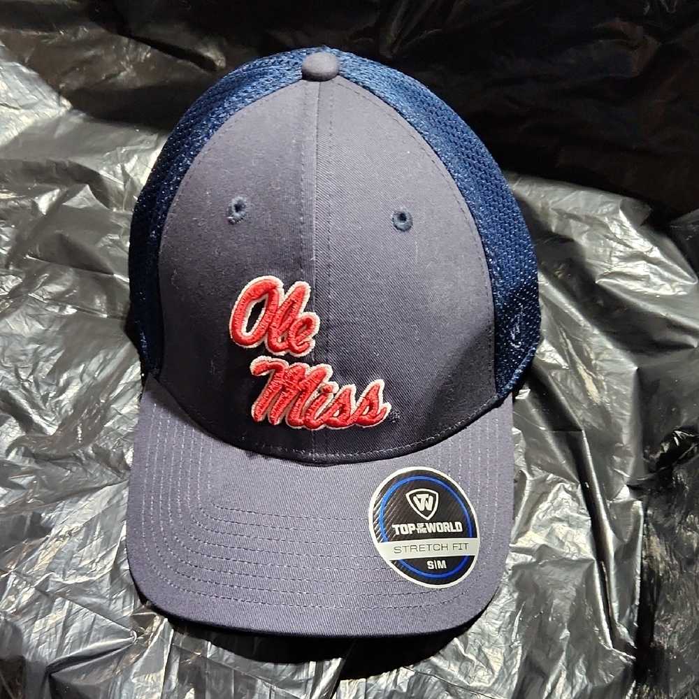 Top of the World Blue and Red Ole Miss Cap